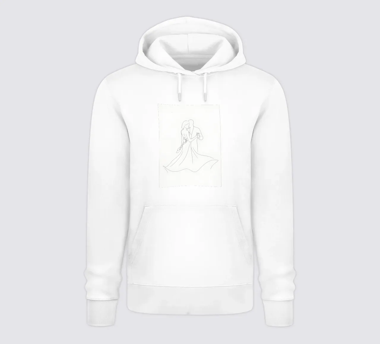 Ballo di coppia Line Art minimalista felpa con cappuccio da Viv Line Art