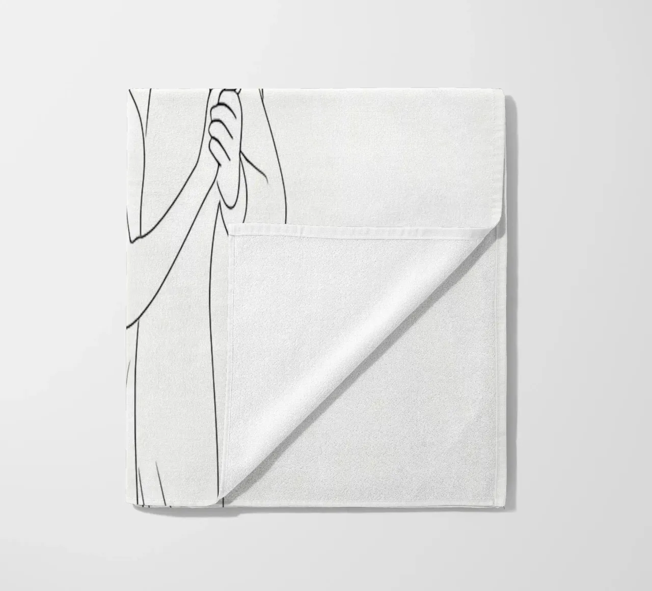 Ballo di coppia Line Art minimalista telo mare da Viv Line Art