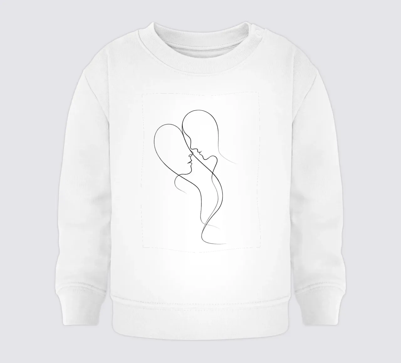 Con te Line Art minimalista felpa neonato da Viv Line Art