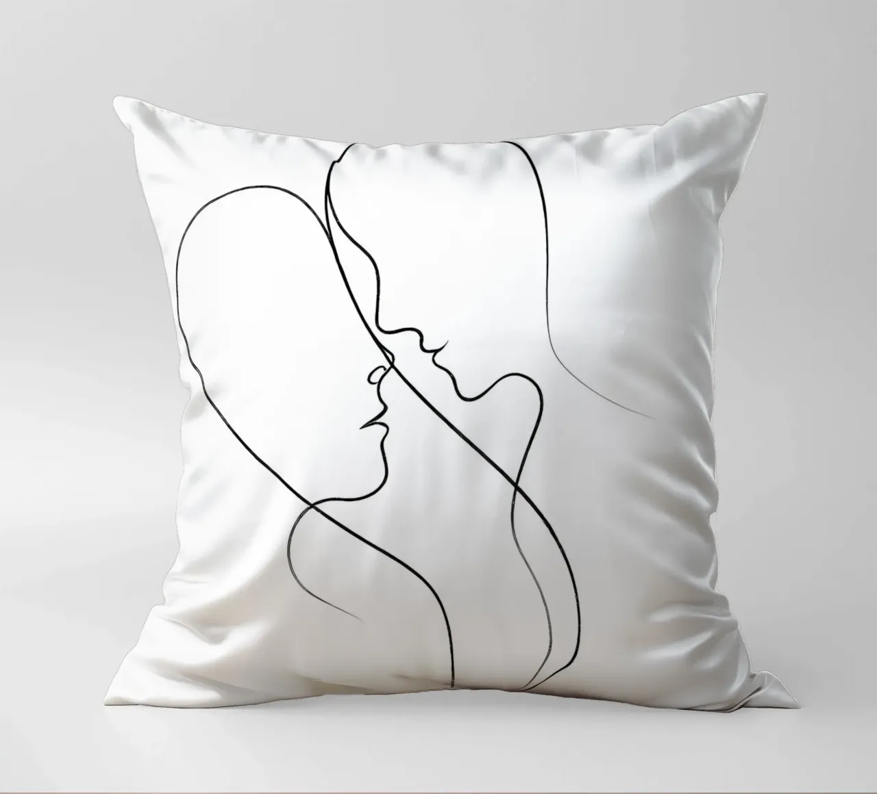 Con te Line Art minimalista cuscino da Viv Line Art