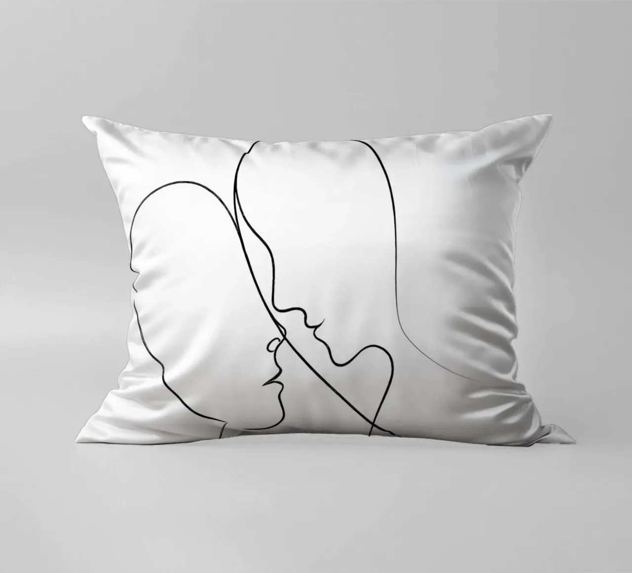 Con te Line Art minimalista cuscino da Viv Line Art