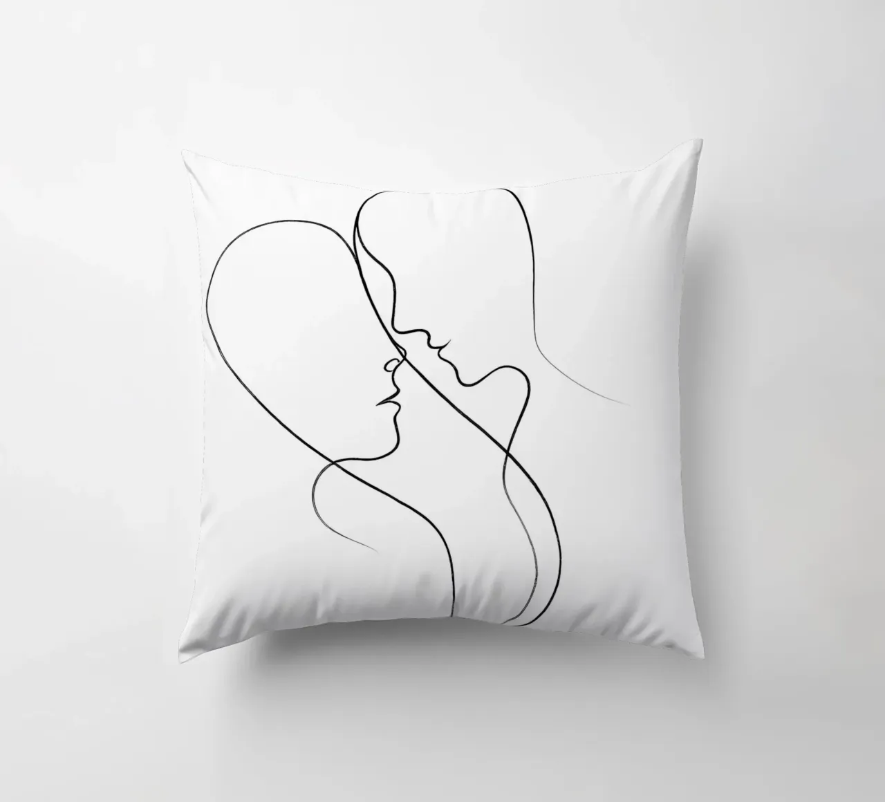 Con te Line Art minimalista cuscino da Viv Line Art