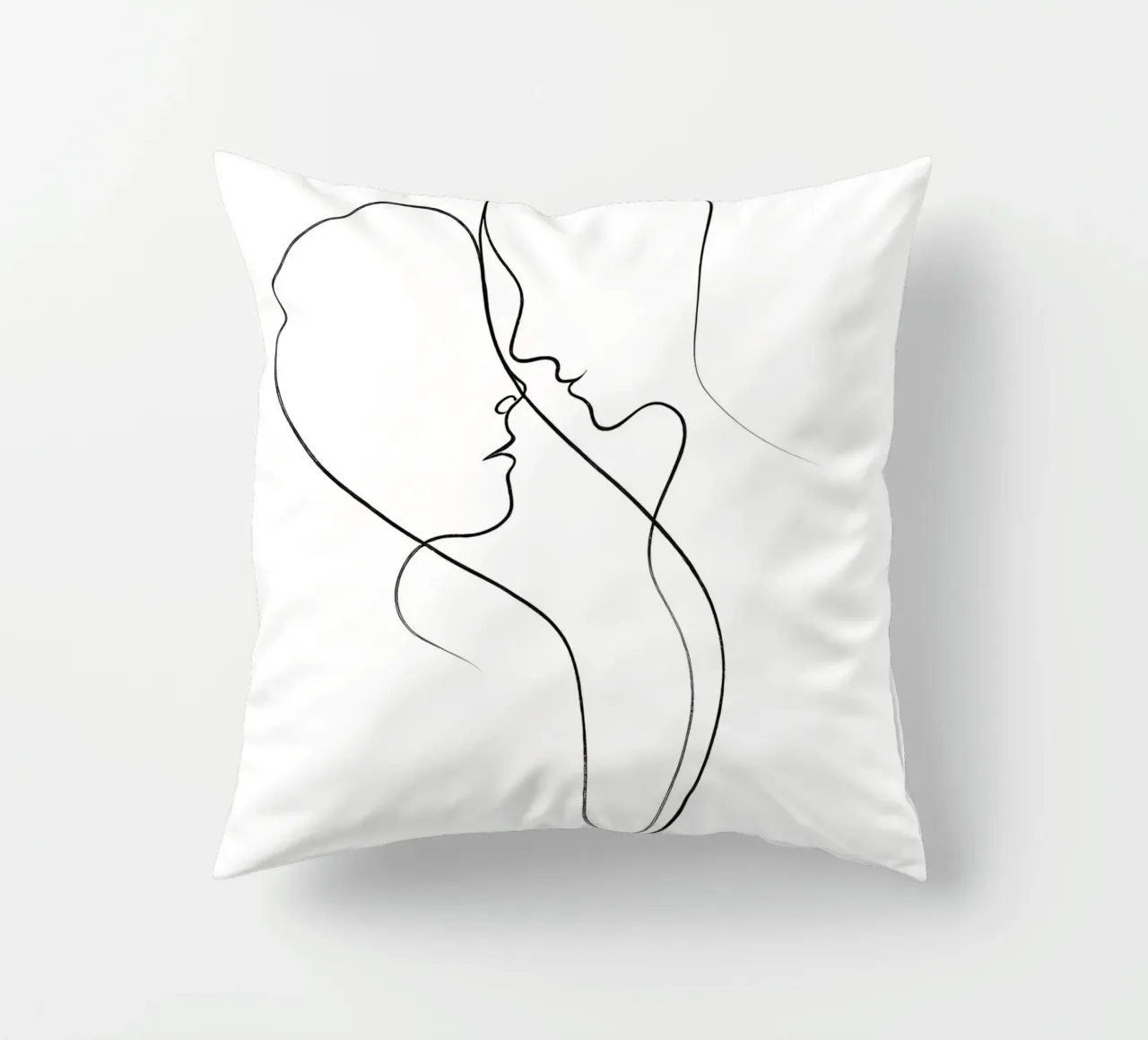 Con te Line Art minimalista cuscino da Viv Line Art