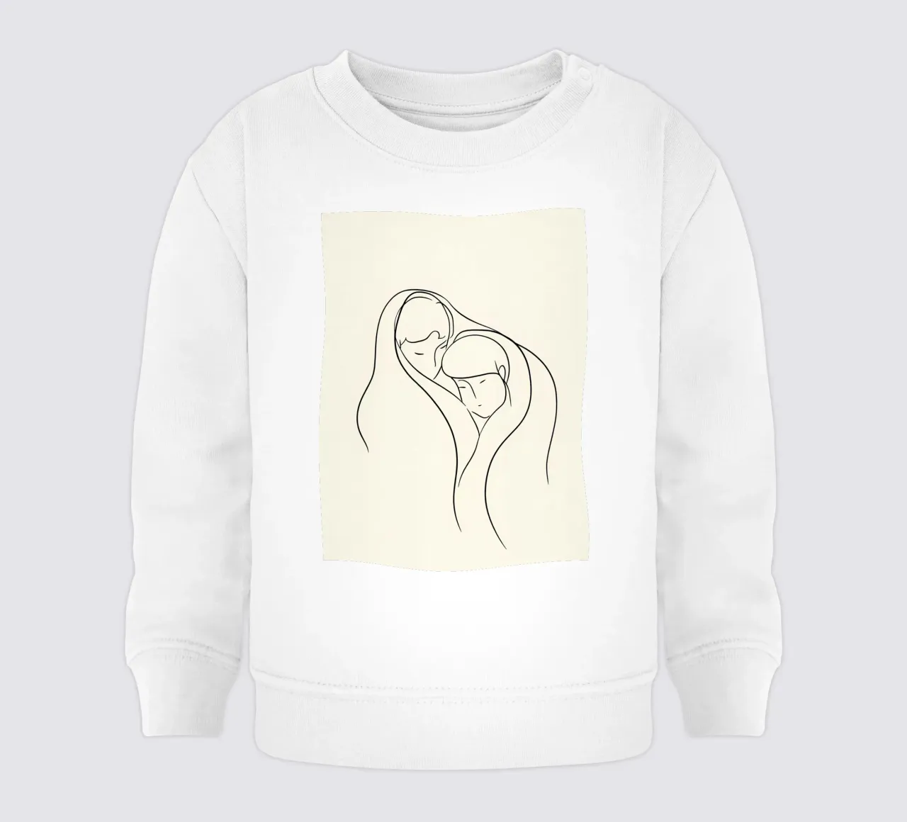 Con te 2 Line Art minimalista felpa neonato da Viv Line Art