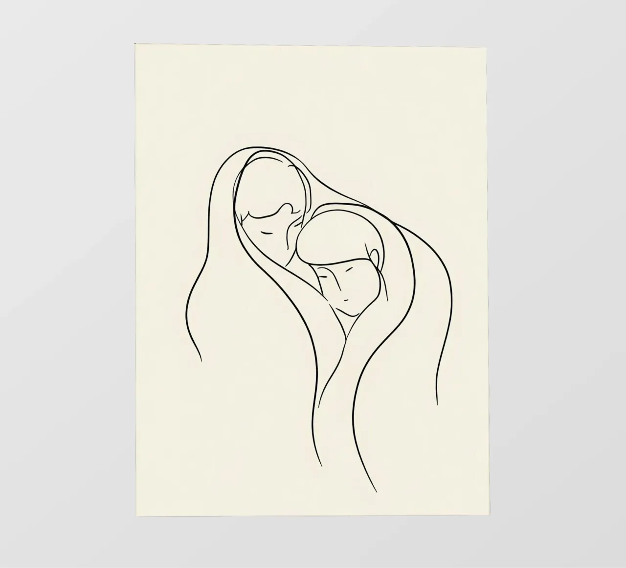 Con te 2 Line Art minimalista pellicola backlit da Viv Line Art