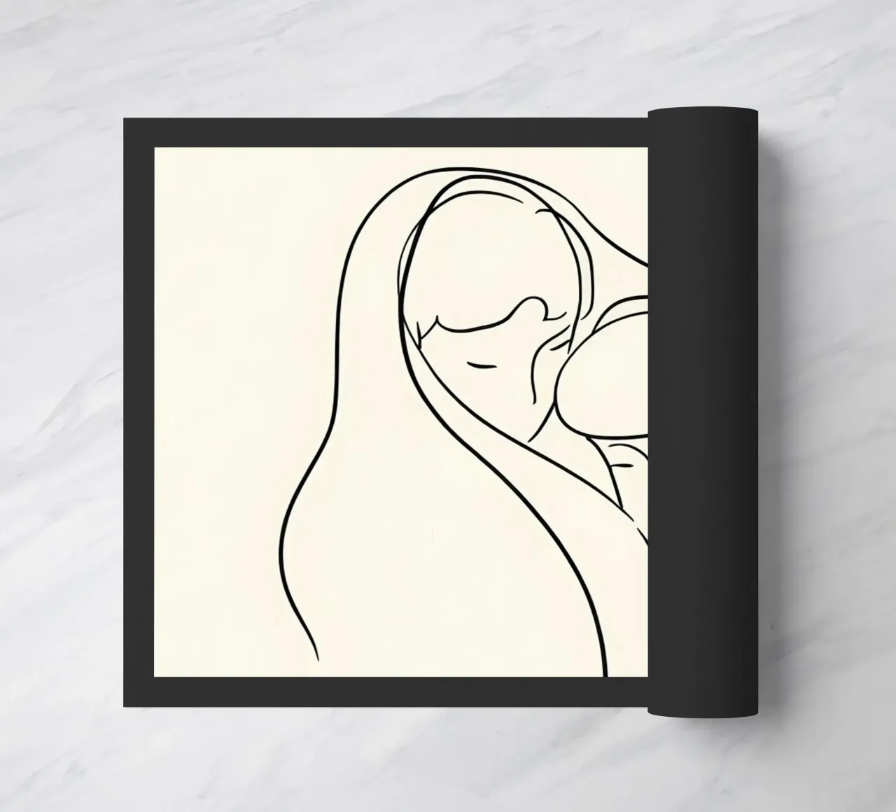 Con te 2 Line Art minimalista zerbino da Viv Line Art