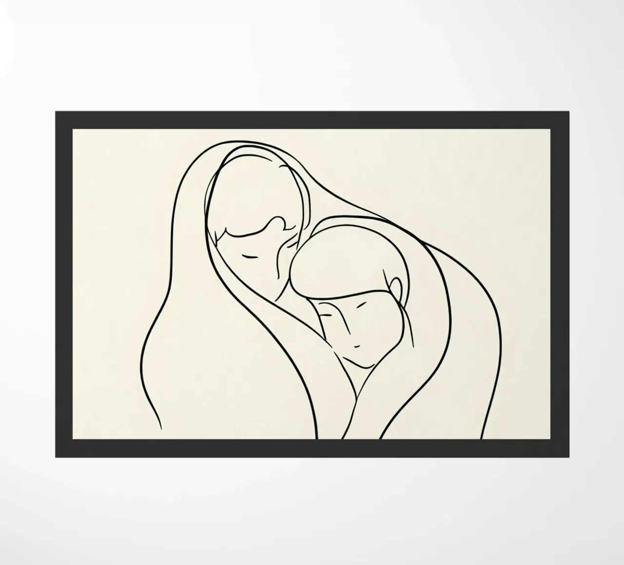 Con te 2 Line Art minimalista zerbino da Viv Line Art