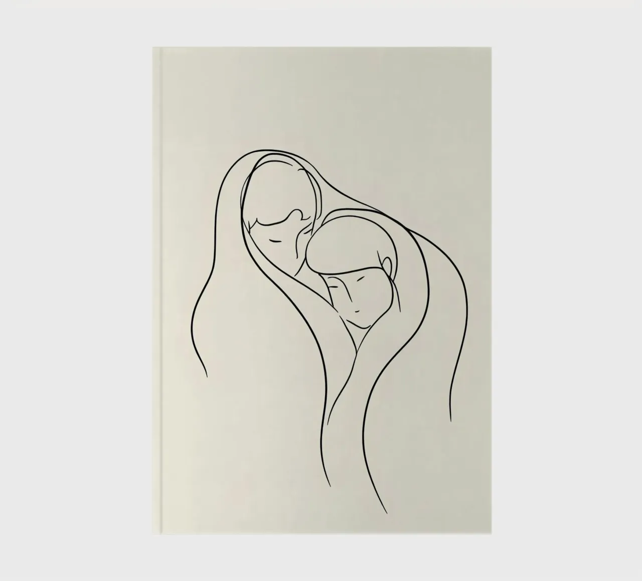 With You 2 Minimalist Line Art notebook by Viv Line Art