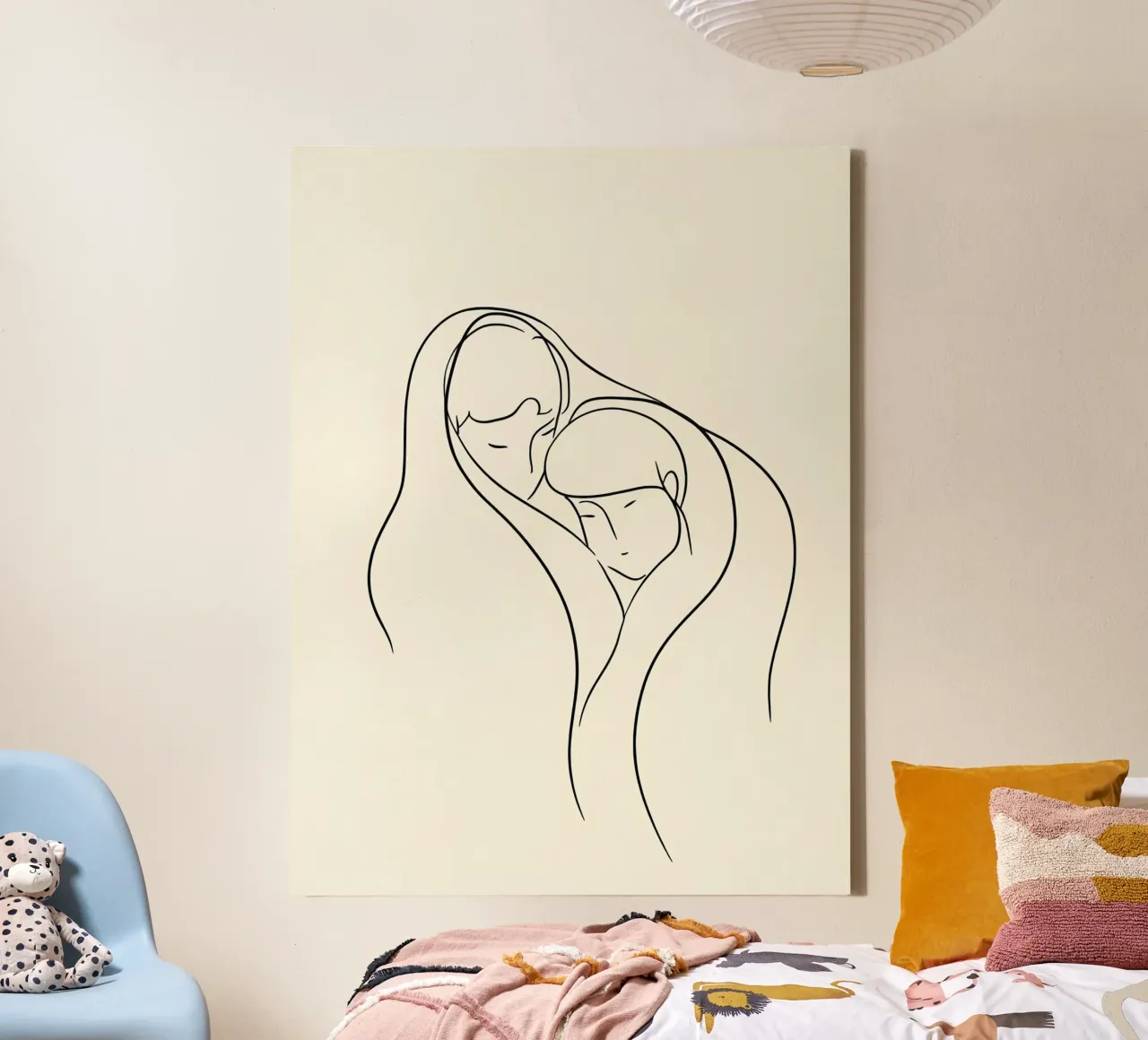 With You 2 Minimalist Line Art canvas by Viv Line Art