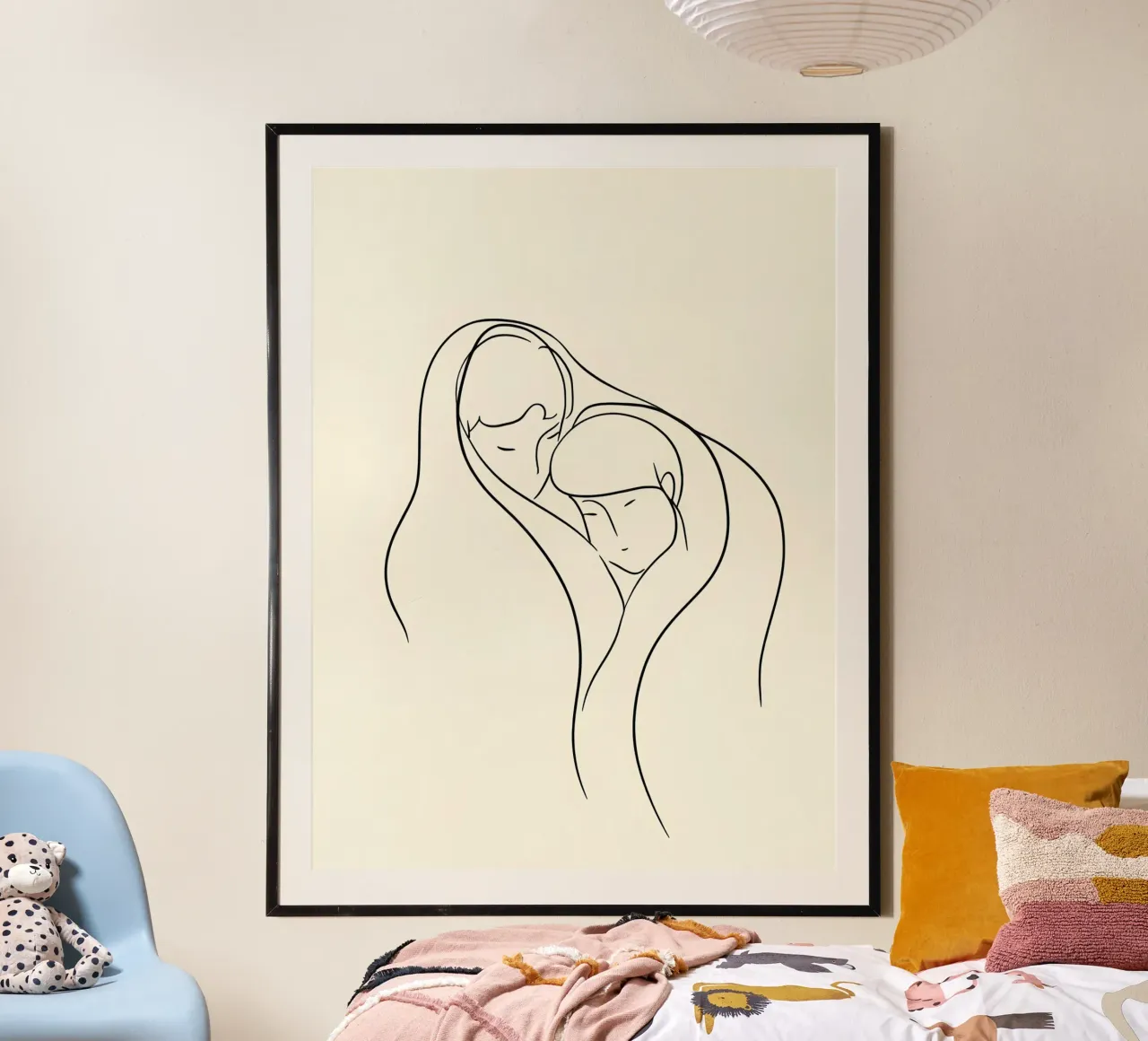 Con te 2 Line Art minimalista poster da Viv Line Art