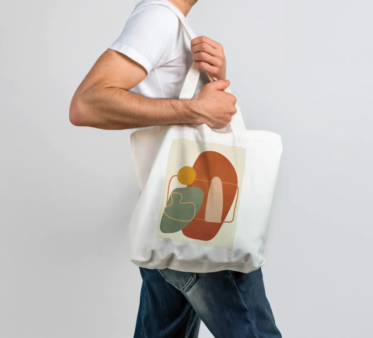 Geometry Abstract 1 borsa in juta da Flow Line