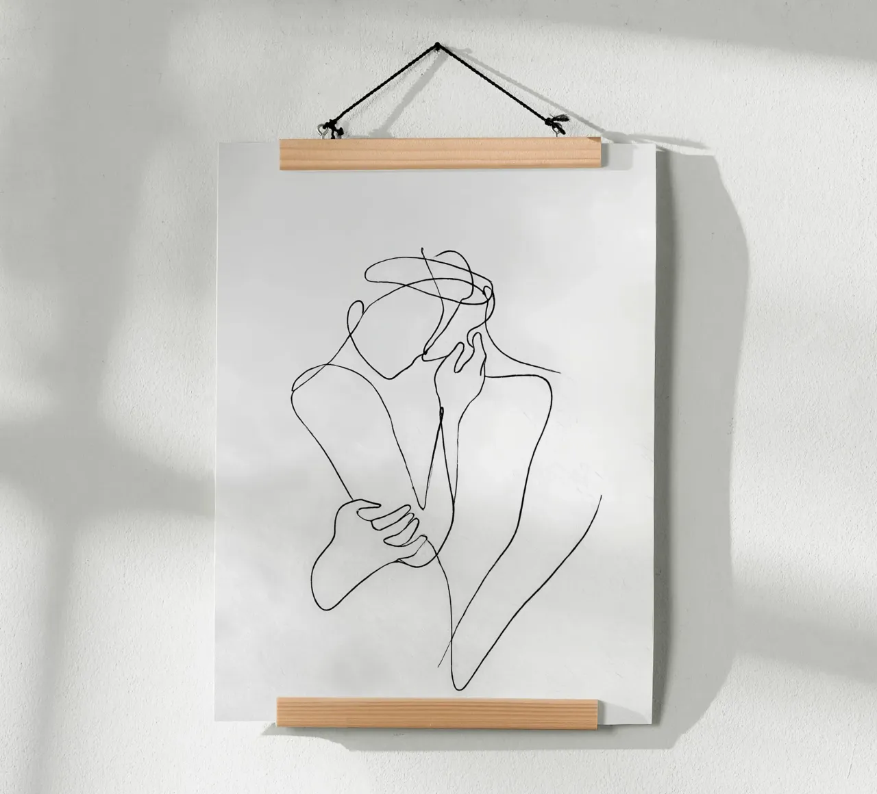 Coppia di artisti di linea minimalisti poster da Viv Line Art