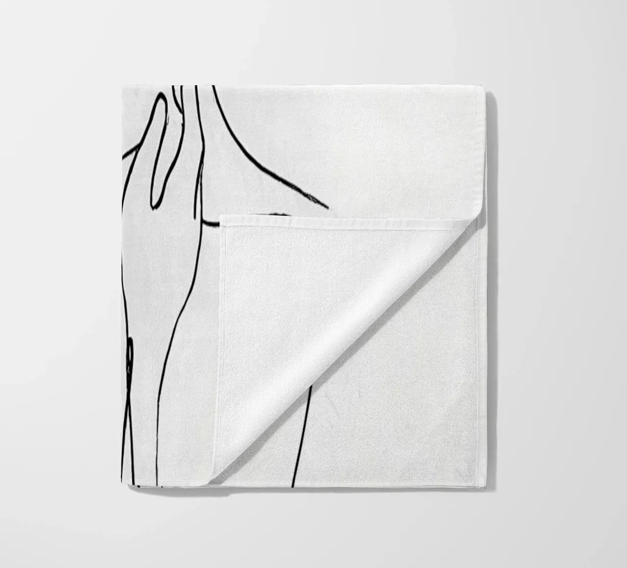 Coppia di artisti di linea minimalisti telo mare da Viv Line Art