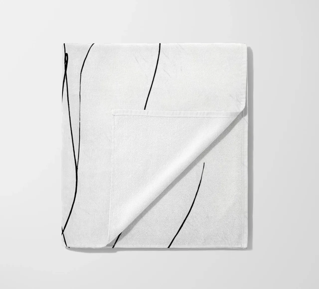 Coppia di artisti di linea minimalisti telo mare da Viv Line Art