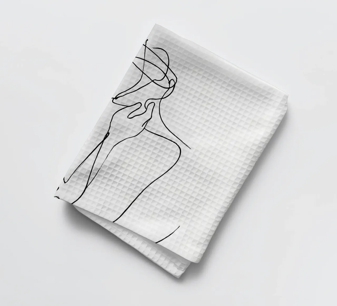 Coppia di artisti di linea minimalisti canovaccio da cucina da Viv Line Art