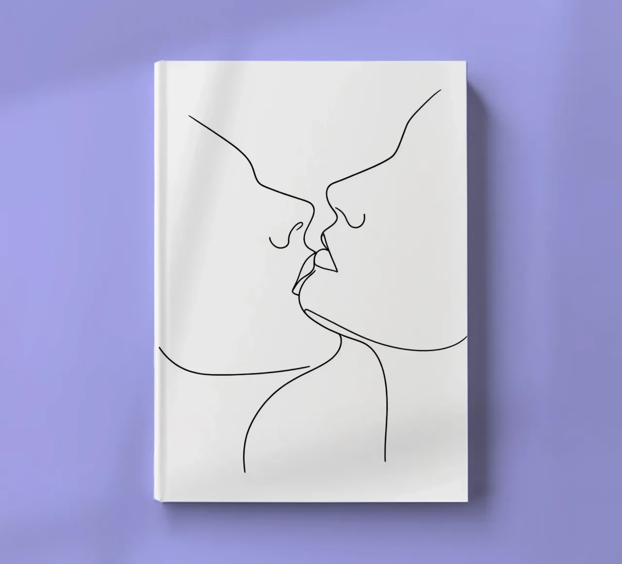 Couple Faces Minimalist Line Art notebook by Viv Line Art