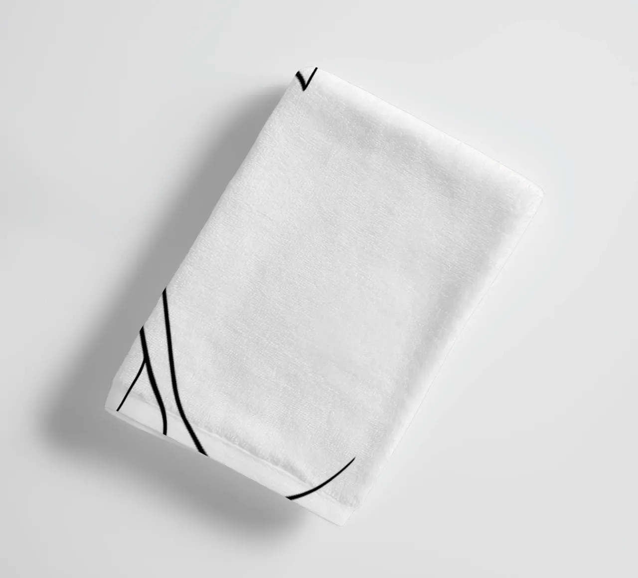 Volti di coppia Line Art minimalista asciugamano da bagno da Viv Line Art