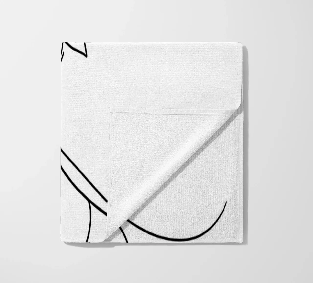 Volti di coppia Line Art minimalista telo mare da Viv Line Art