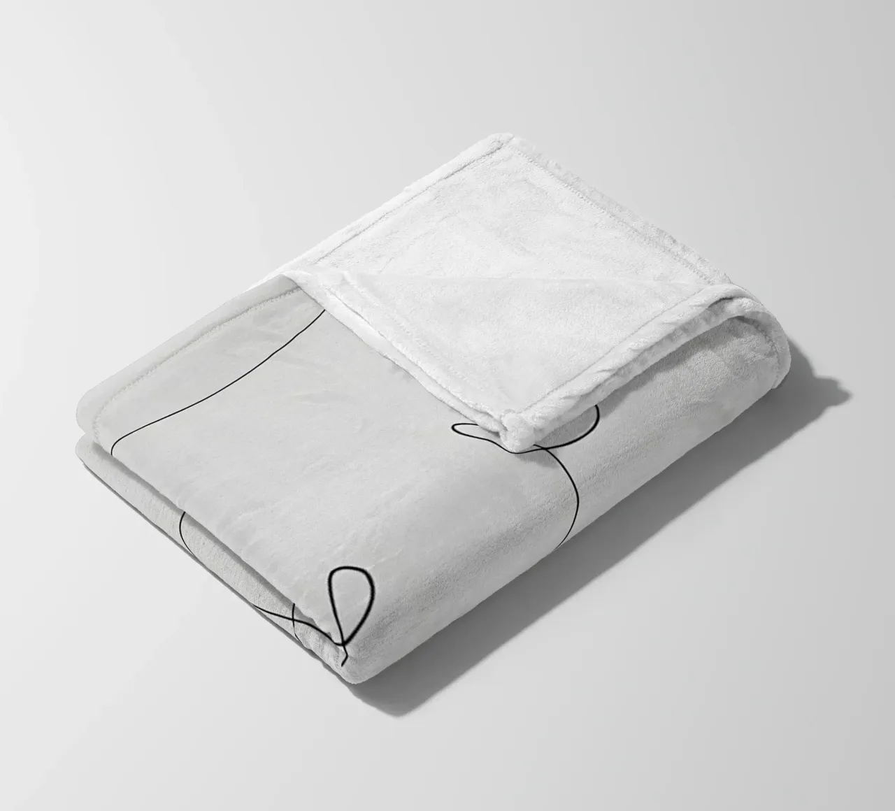 Flowing Face Minimalist Line Art fleece blanket by Viv Line Art