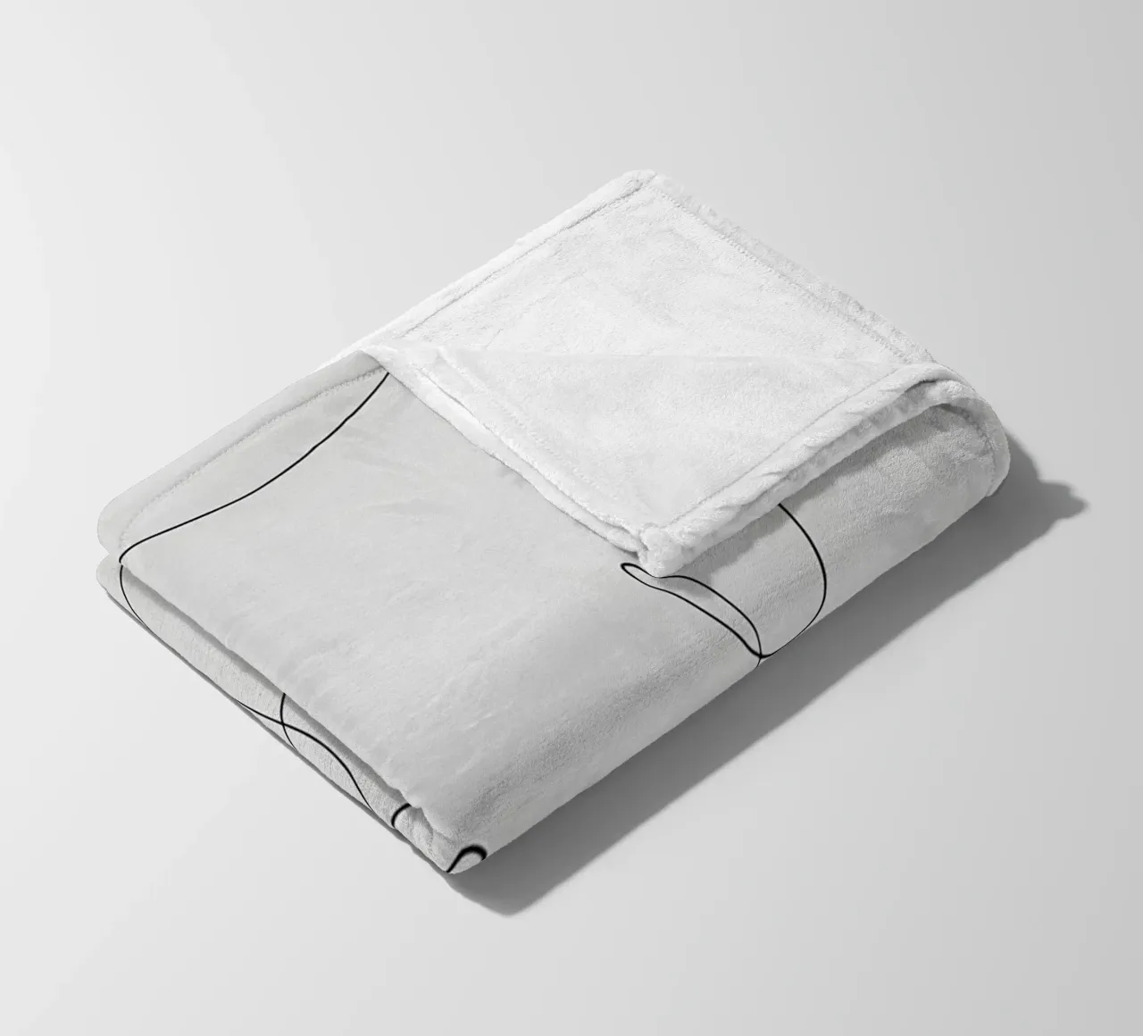 Flowing Face Minimalist Line Art fleece blanket by Viv Line Art