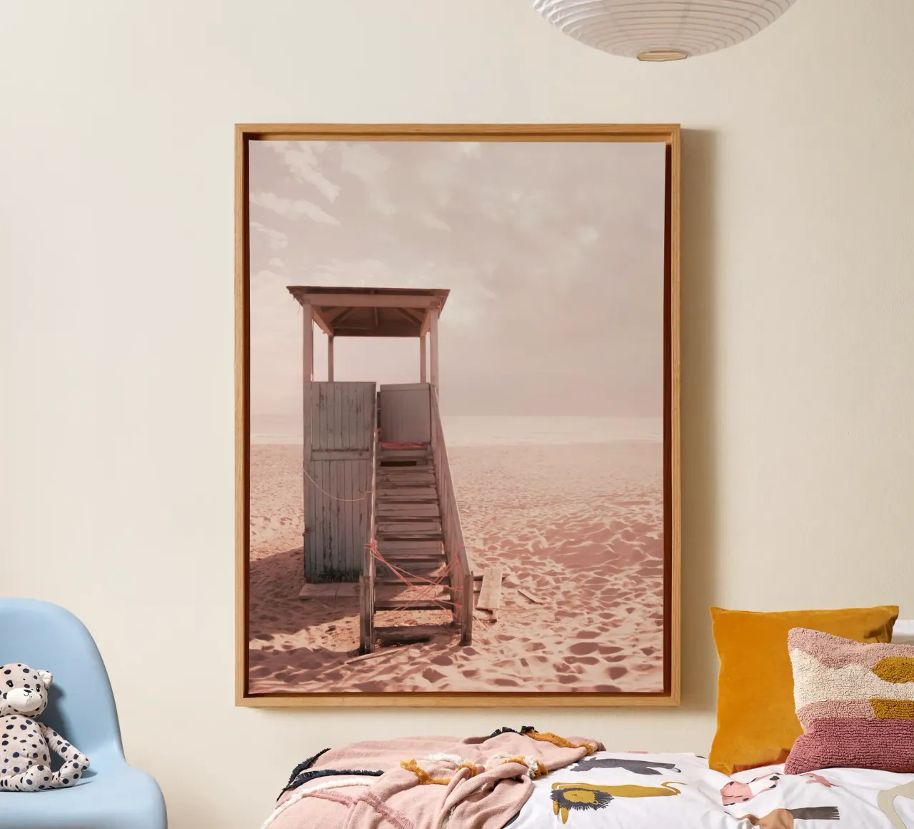 Strand Zonsondergang canvas van Moon  Bloom