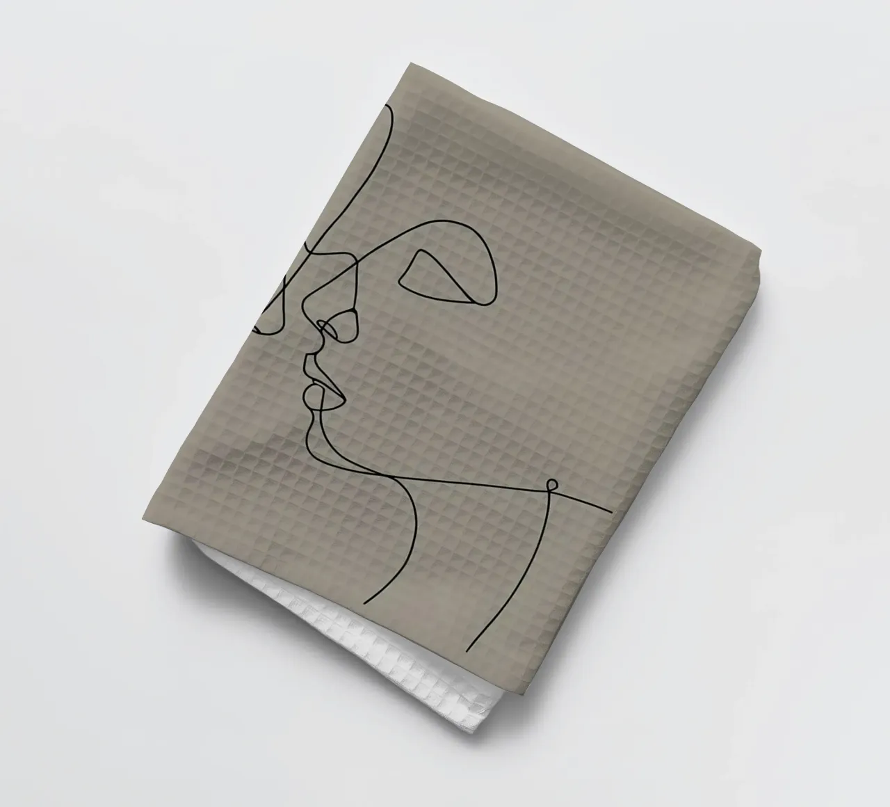 Lovers Face Minimalist Line Art torchon de Viv Line Art