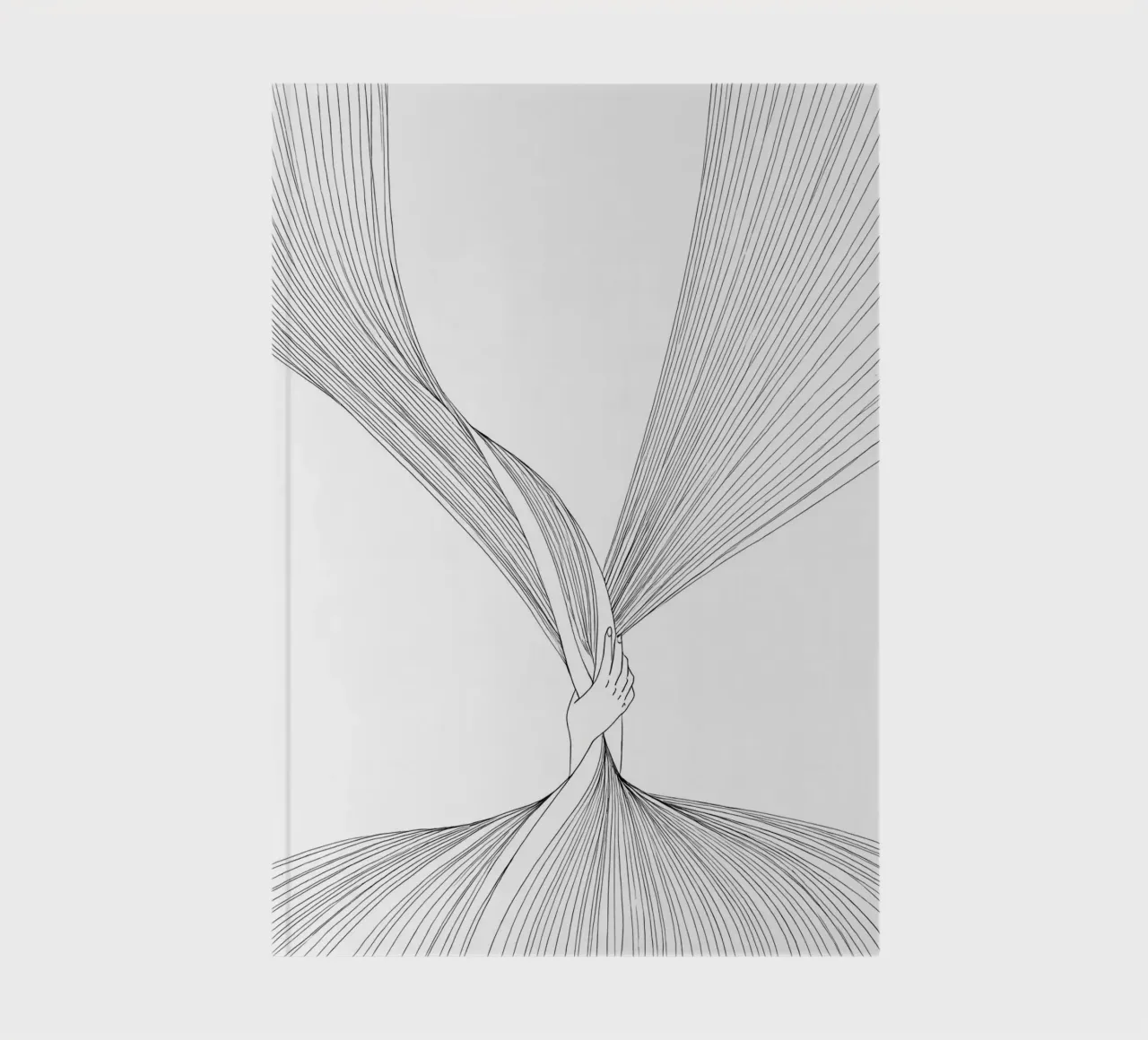 Tying The Timeline Minimalist Line Art notebook by Viv Line Art