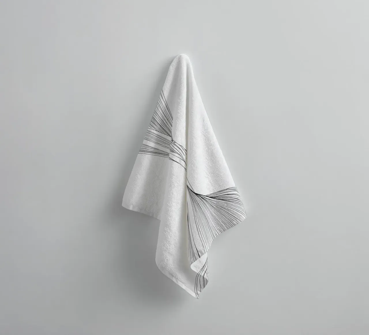 Tying The Timeline Minimalist Line Art towel by Viv Line Art