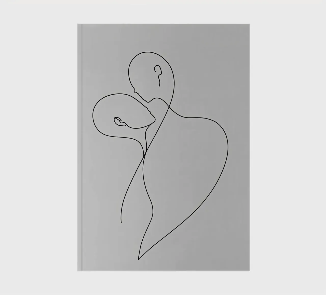 Lovers Minimalist Line Art notebook by Viv Line Art