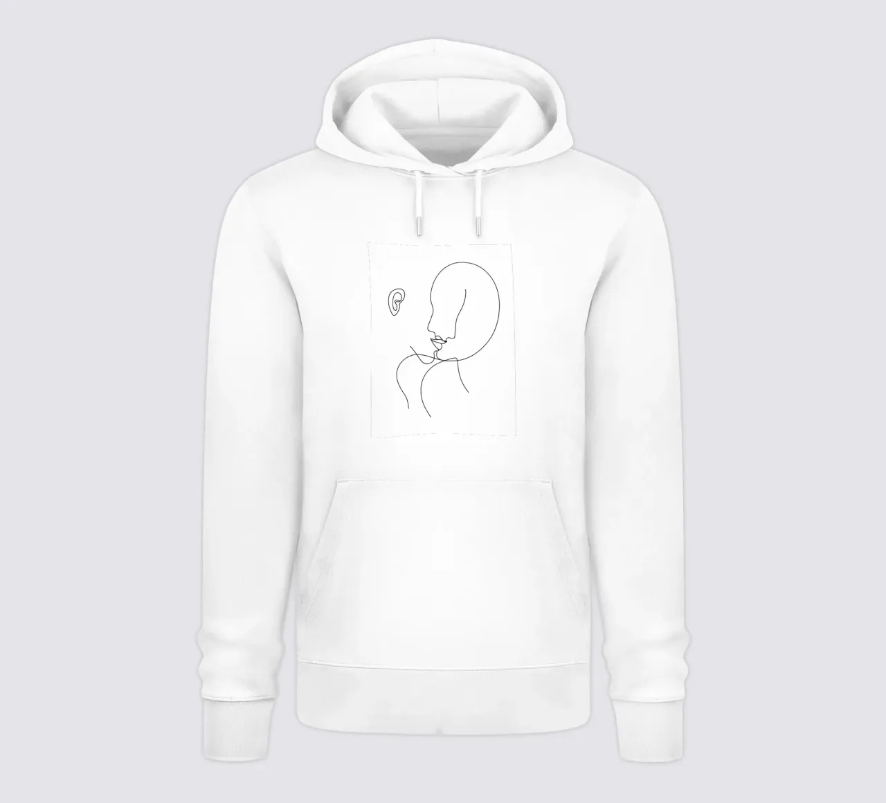 Coppia romantica Line Art minimalista felpa con cappuccio da Viv Line Art