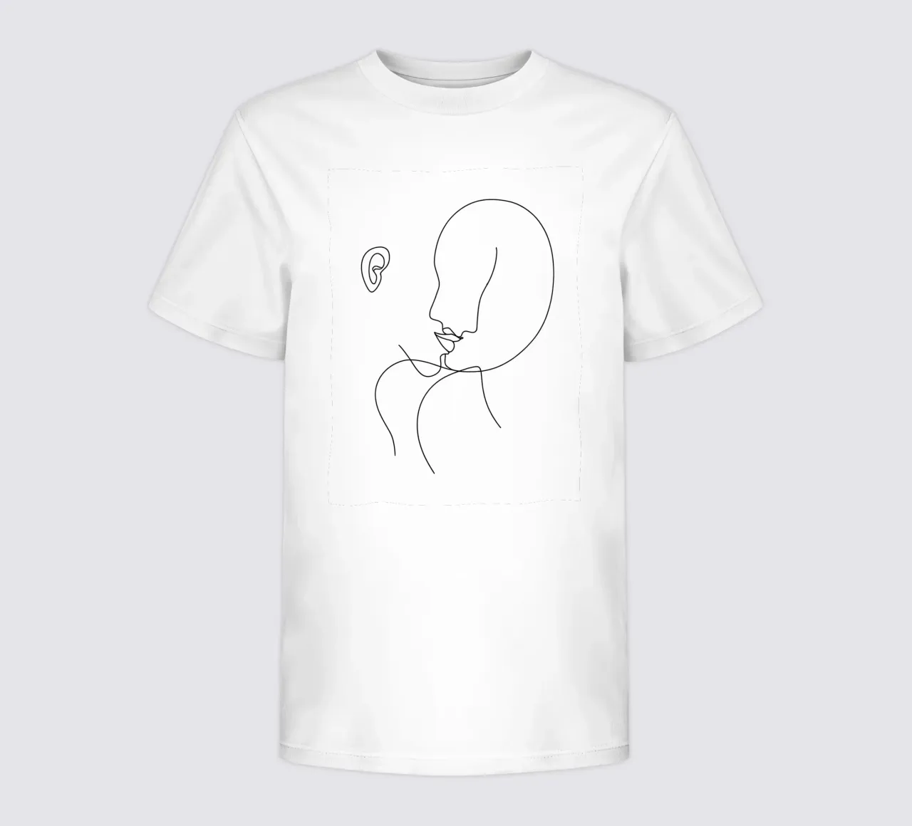 Coppia romantica Line Art minimalista t-shirt bambini da Viv Line Art