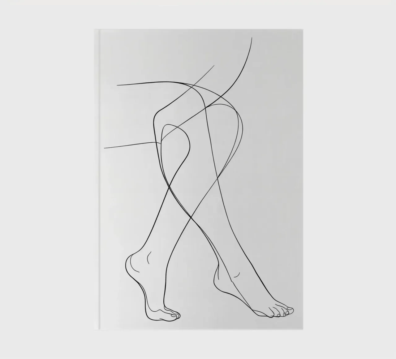 Jambes connectées Dessin au trait minimaliste carnet de notes de Viv Line Art