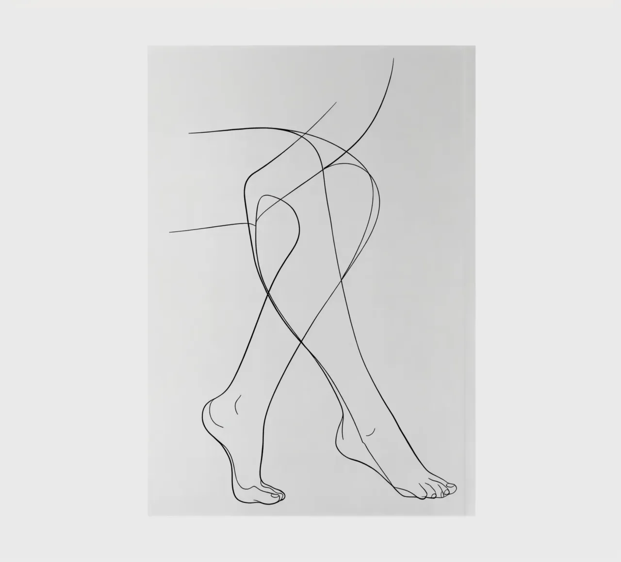 Jambes connectées Dessin au trait minimaliste carnet de notes de Viv Line Art