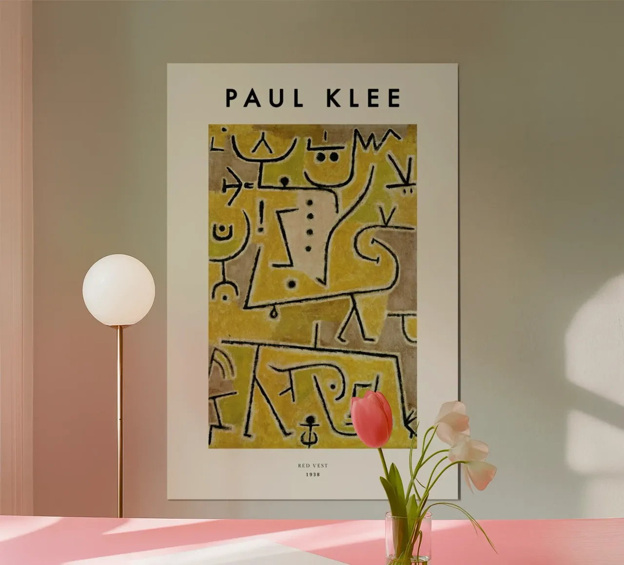 Klee - Red Vest poster con telaio in plastica da ARTOTHEK