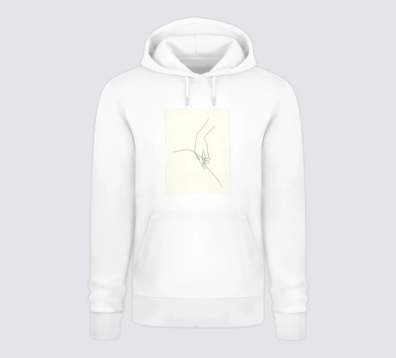 Line art minimalista a mano libera felpa con cappuccio da Viv Line Art
