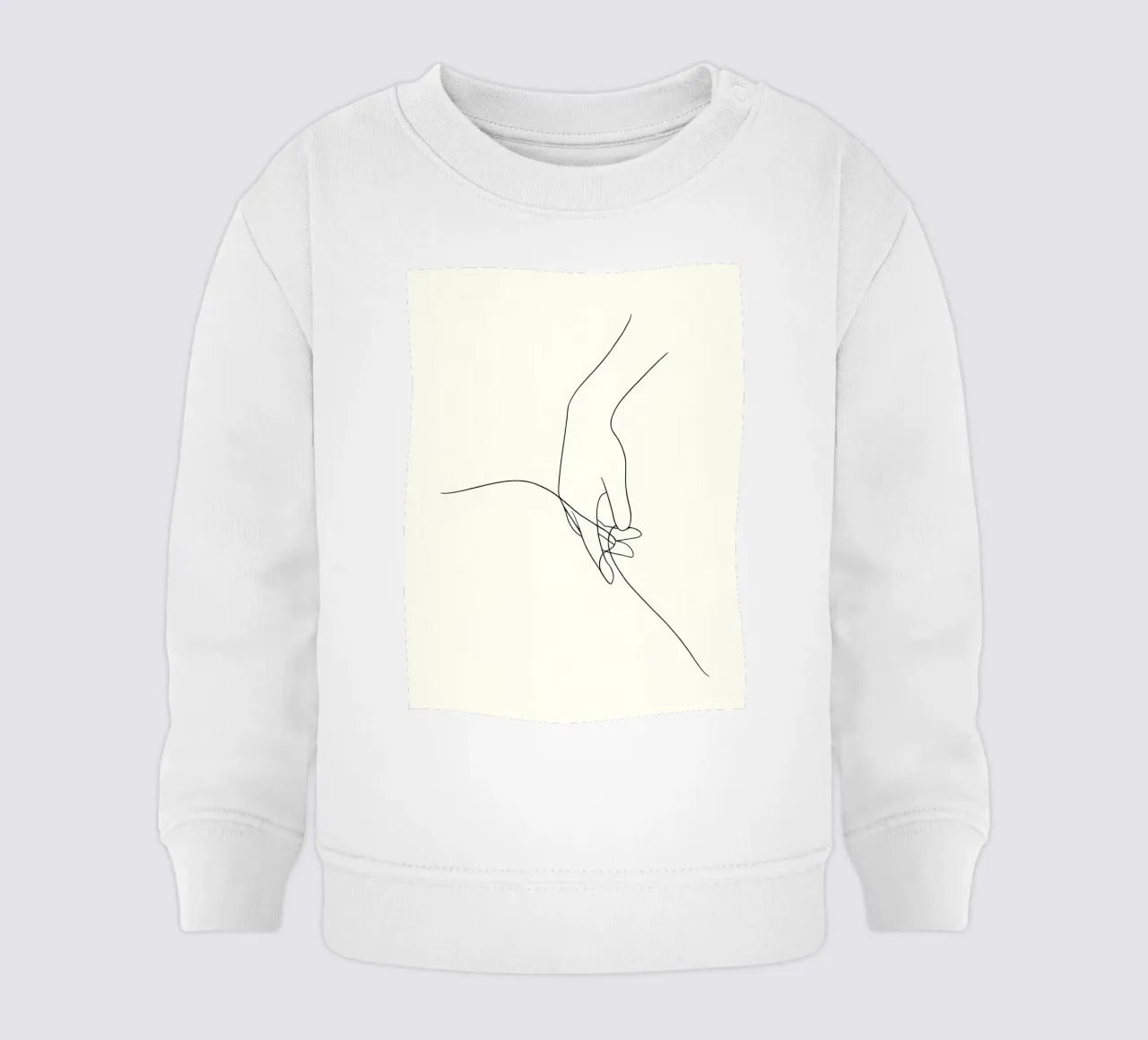 Line art minimalista a mano libera felpa neonato da Viv Line Art