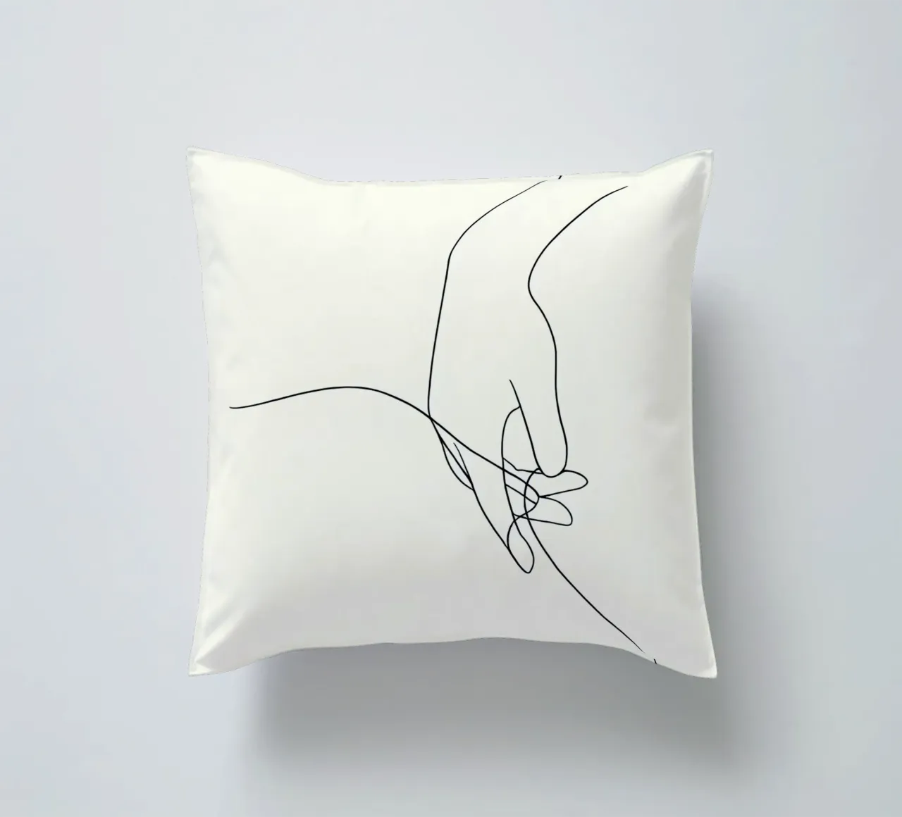 Line art minimalista a mano libera cuscino da Viv Line Art