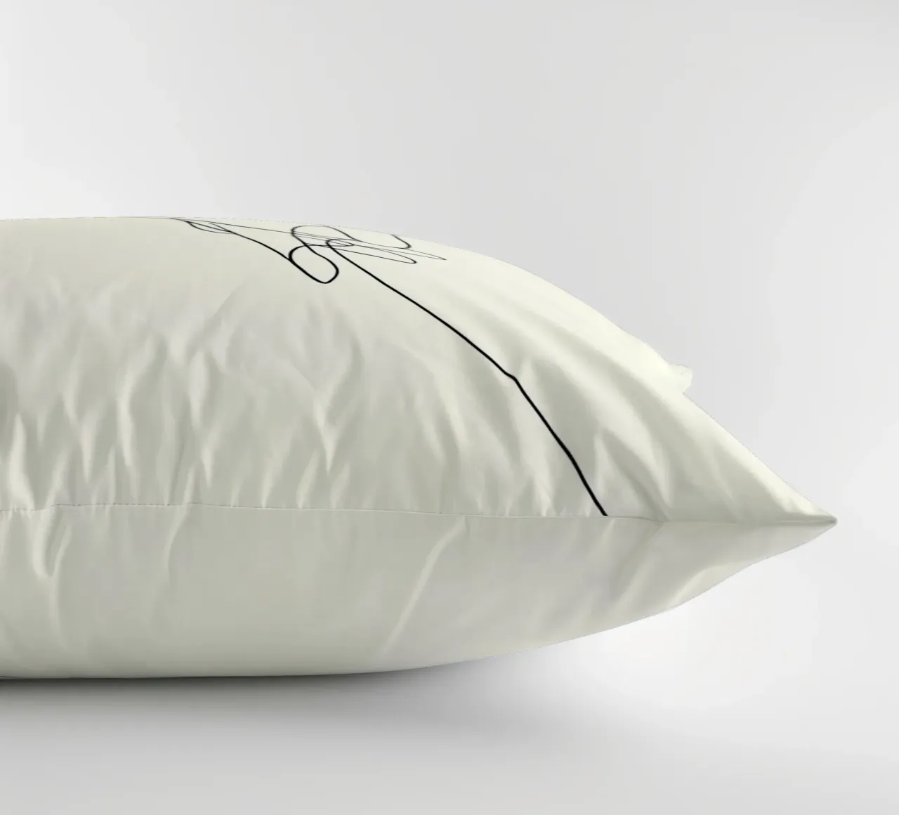 Line art minimalista a mano libera cuscino da Viv Line Art