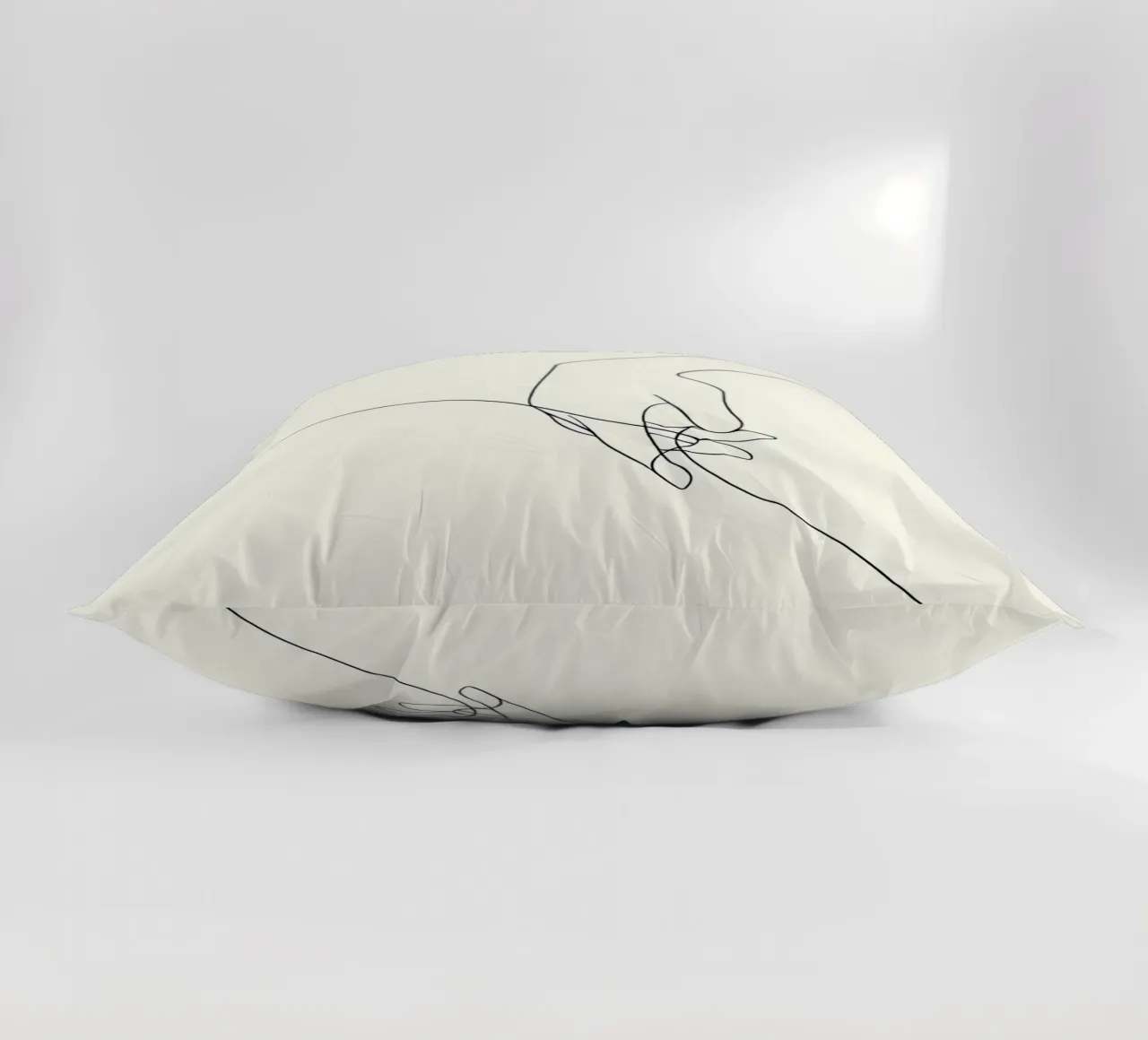 Line art minimalista a mano libera cuscino da Viv Line Art
