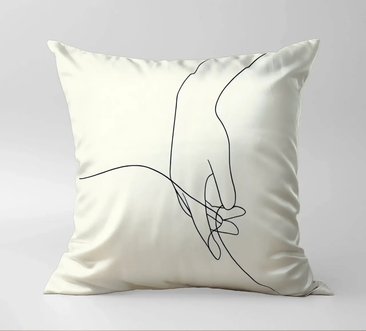 Line art minimalista a mano libera cuscino da Viv Line Art