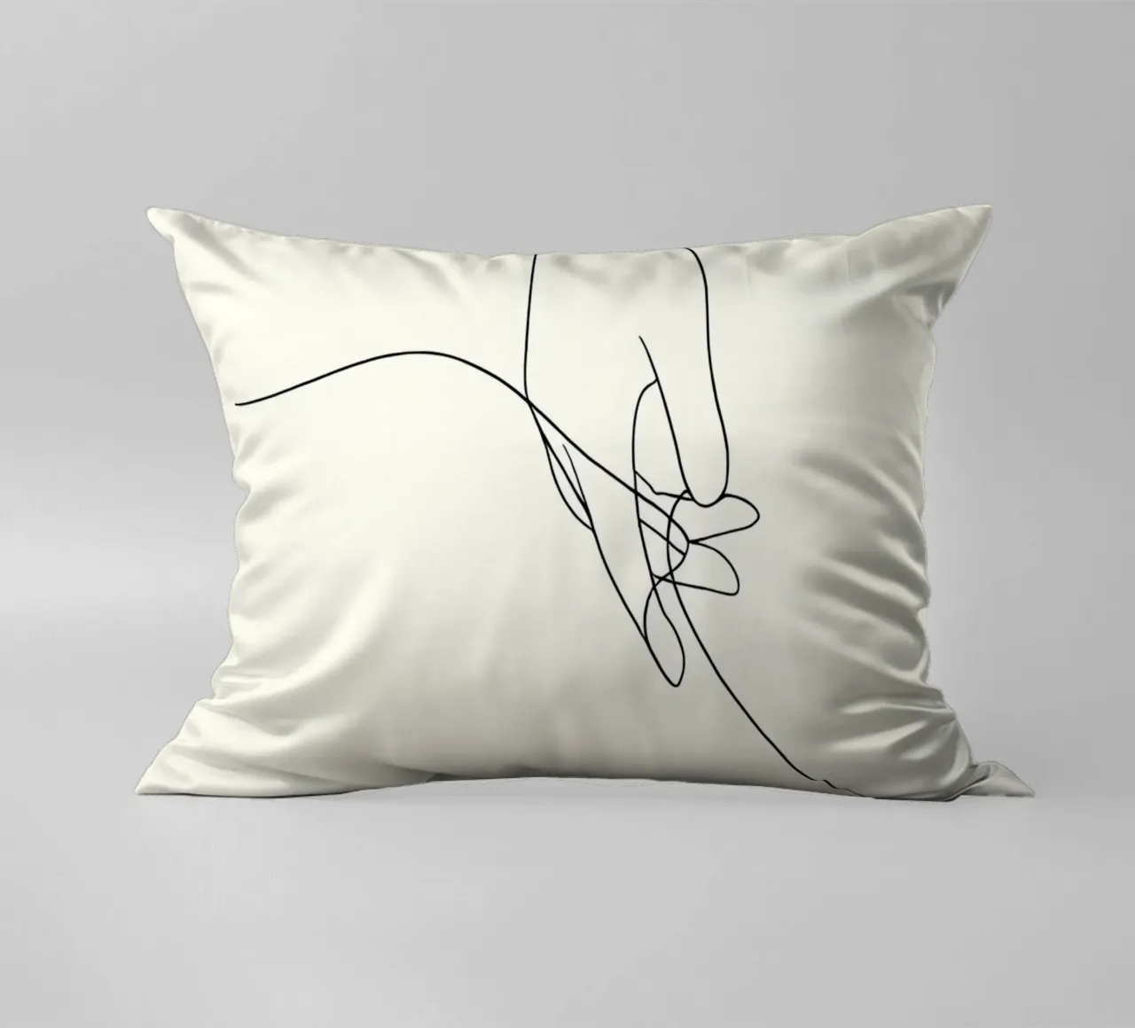 Line art minimalista a mano libera cuscino da Viv Line Art