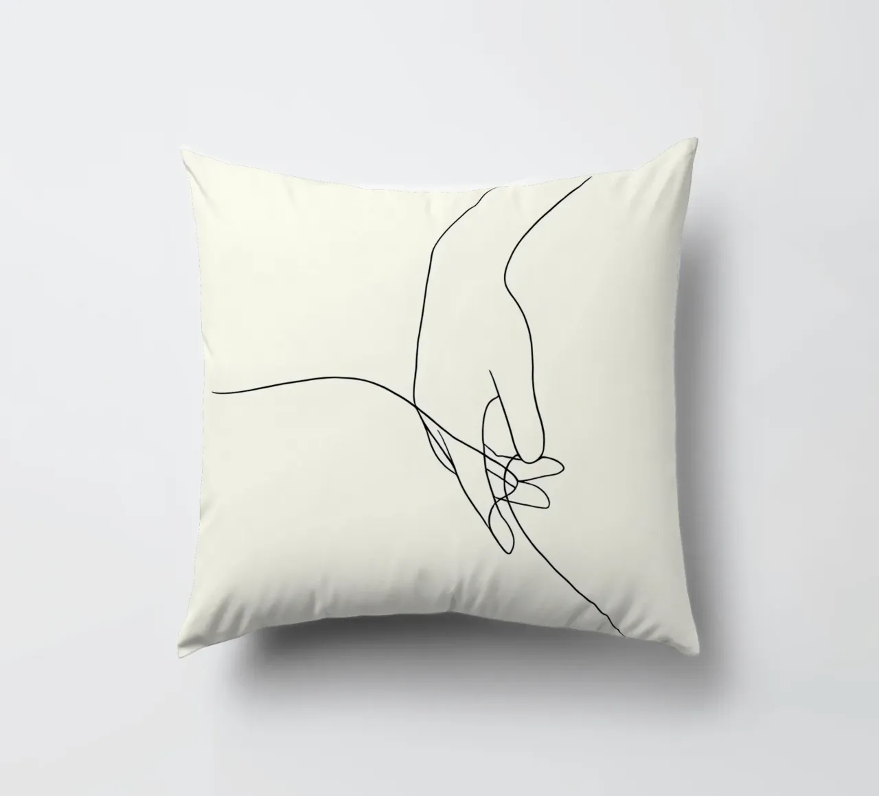 Line art minimalista a mano libera cuscino da Viv Line Art