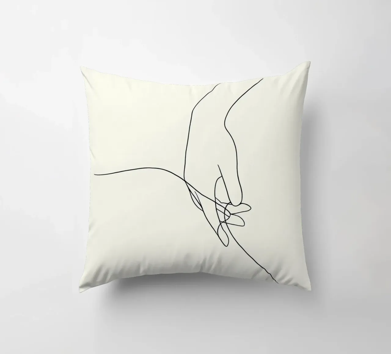 Line art minimalista a mano libera cuscino da Viv Line Art