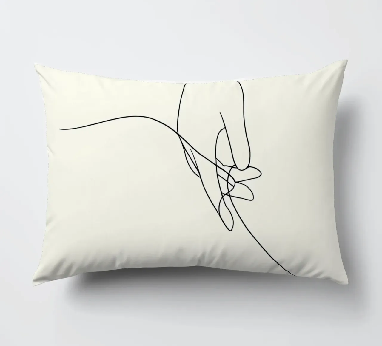Line art minimalista a mano libera cuscino da Viv Line Art