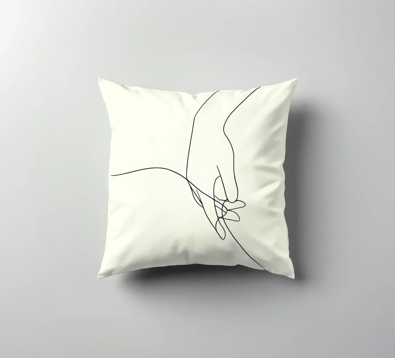 Line art minimalista a mano libera cuscino da Viv Line Art