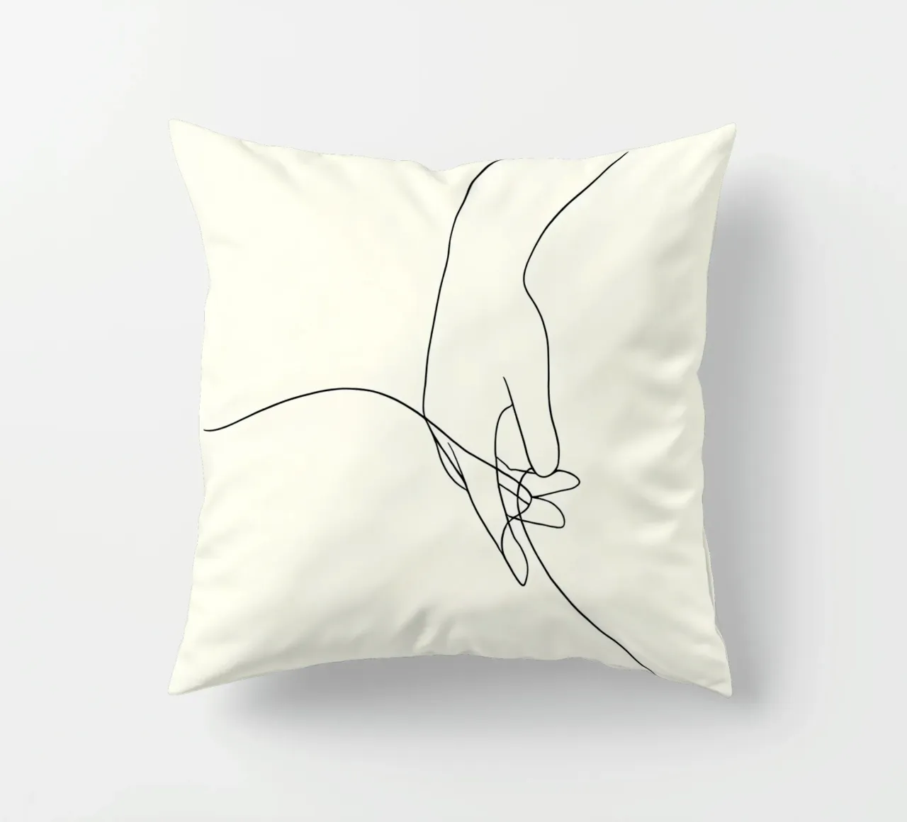 Line art minimalista a mano libera cuscino da Viv Line Art