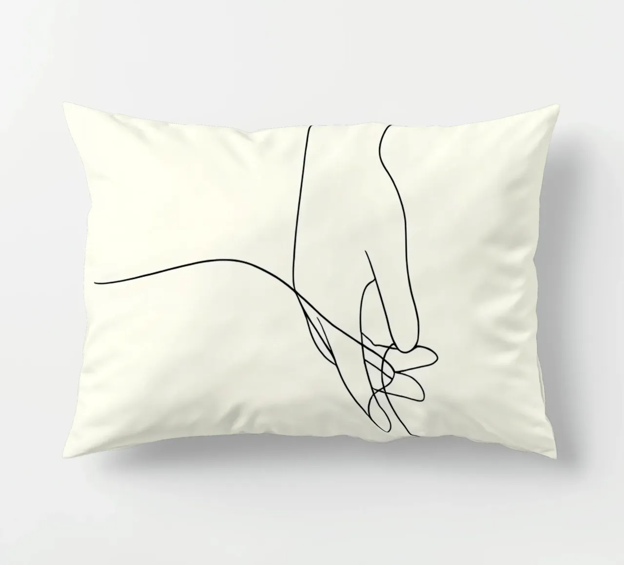 Line art minimalista a mano libera cuscino da Viv Line Art