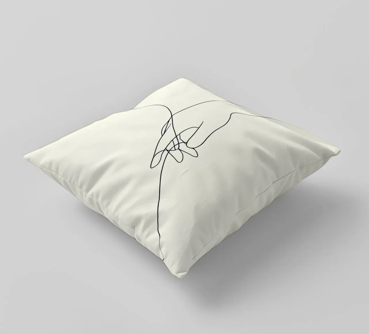 Line art minimalista a mano libera cuscino da Viv Line Art