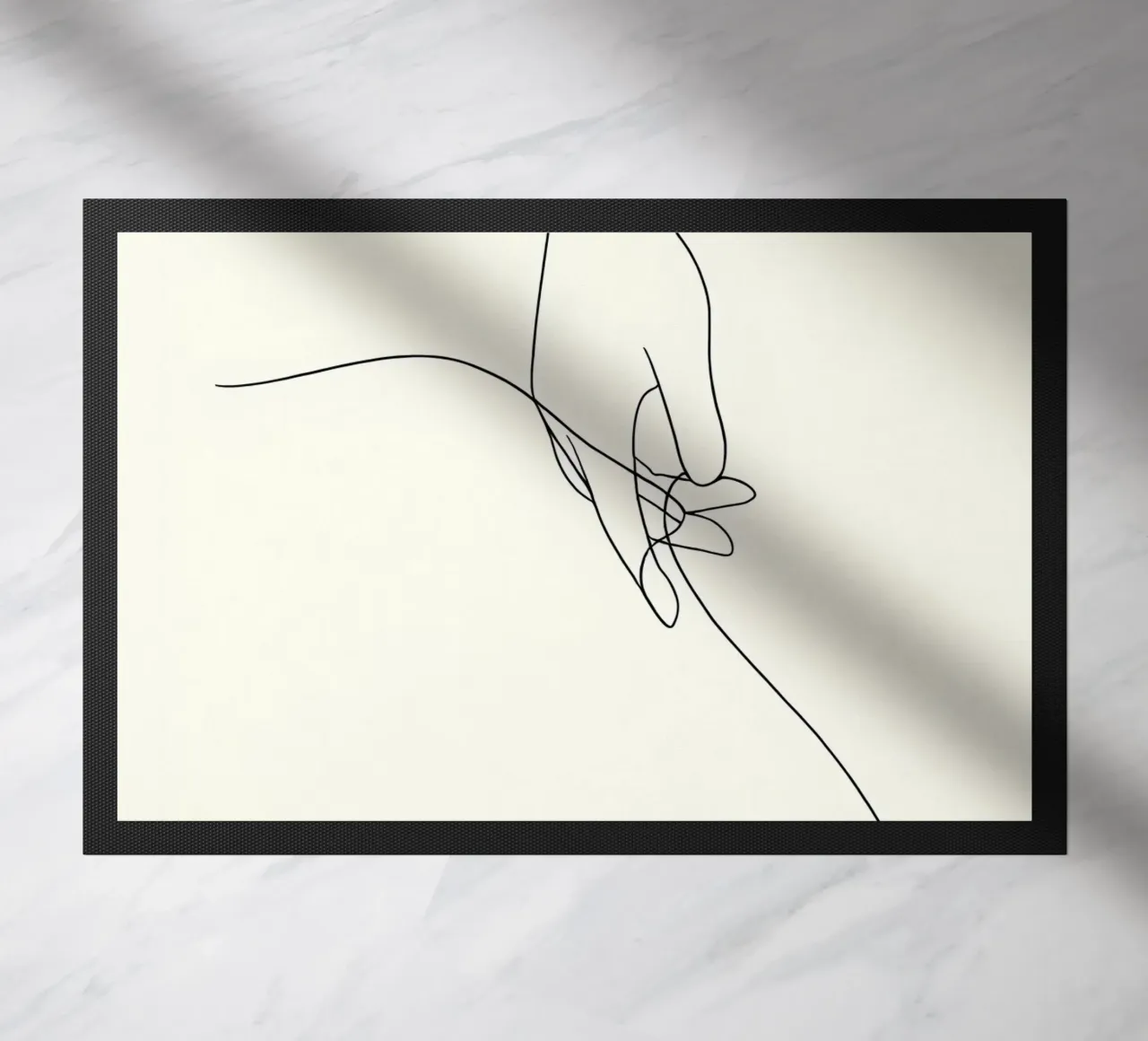 Line art minimalista a mano libera zerbino da Viv Line Art