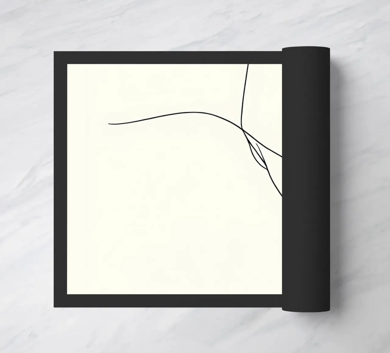 Line art minimalista a mano libera zerbino da Viv Line Art
